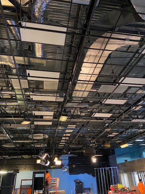 Open ceiling commercial electrical work