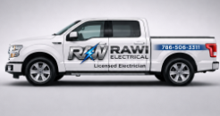 RAWI Electrical service truck — side branding